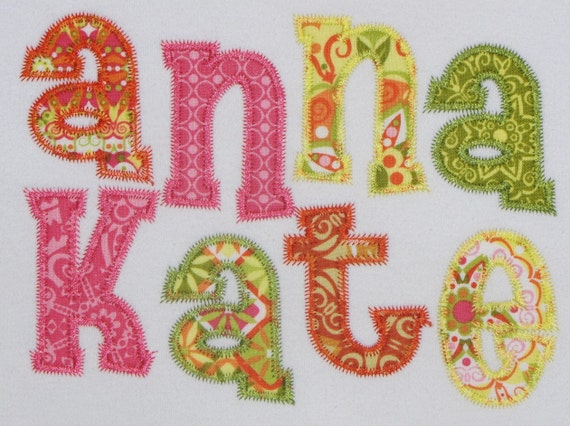 Items similar to Anna Kate Applique Font on Etsy