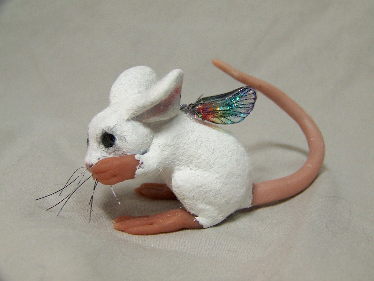 ooak polymer clay fairy mouse sculpture art doll by Kate