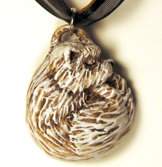 Items similar to sleeping west highland terrier pendant on Etsy