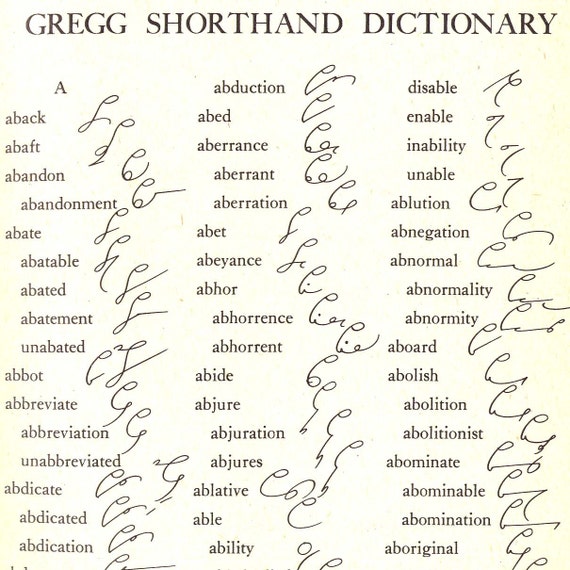 How to write in shorthand gregg