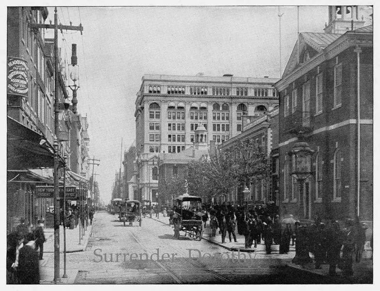 Philadelphia Pennsylvania Chestnut Street USA 1890 Vintage