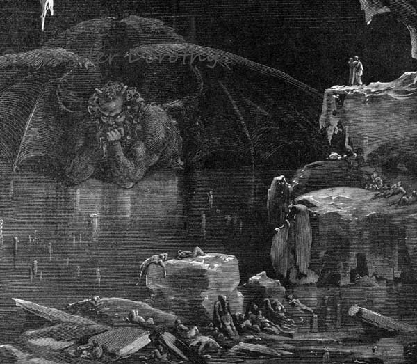 Lucifer King Of Hell Frozen In Ice Dante Inferno Canto 34
