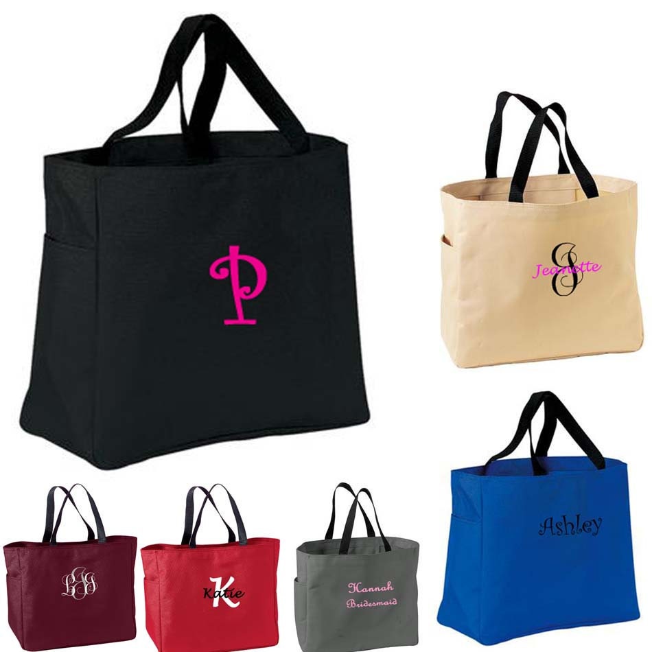 7 Personalized Bridesmaid Gift Tote Bags by PersonalizedGiftsbyJ