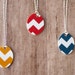 Chevron Necklace, Poppy, Gold or Teal on Silver Chain