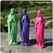 1 Handmade Resin Kitschy Christ Jesus Statue- Green Purple OR Pink - Rockabilly Catholic Car Kustom Culture VLV Pin Up Religious Decoration