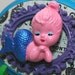 One Of A Kind Retro Mermaid Wall Plaque - Handmade Hand Cast Resin Mermaid & Ornate Frame On Wood Plaque