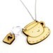 Tea Time Wood Charm Necklace Earl Gray Flavor