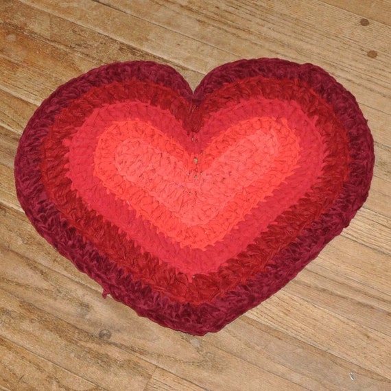 Heart Burst Crochet Rug