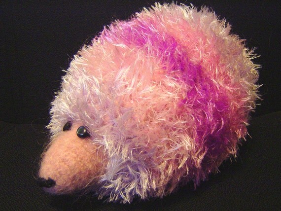 pink hedgehog stuffed animal