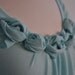 Rosette Scoop Neck Bubble Top