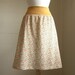 Mustard Yellow Floral Print Jersey Aline Skirt