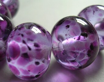 Lampwork Beads Purple Handmade Glass Ericabeads Grapes Galore (6)