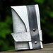 Trifold Leather Billfold Wallet for Men and Women - Neopolitan - Distressed Gray
