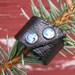 AMO Leather Bling Ring for Women - - Aquamarine and Black