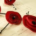 Recycled Poppy Bobbypin--Red