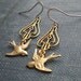 Vintage Sparrow Songbird Earrings