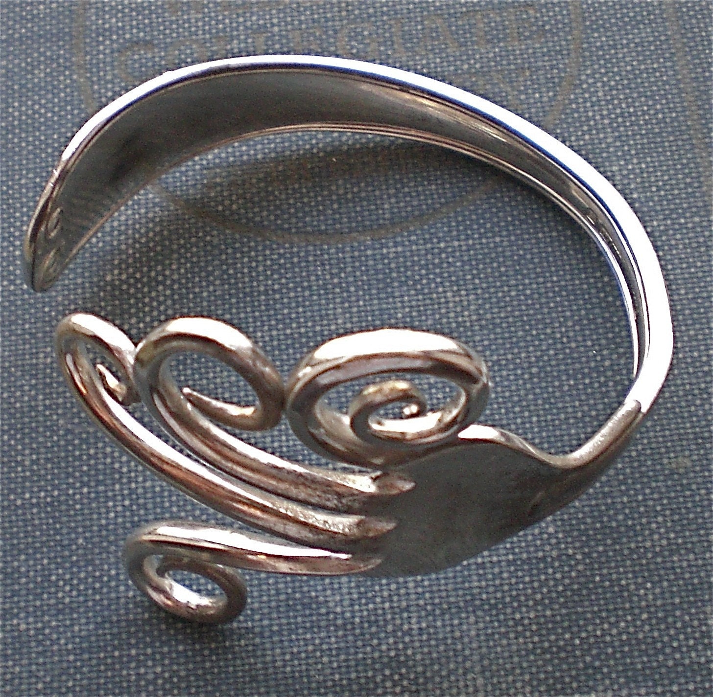 ANTIQUE SILVER PLATED FORK BRACELET by contrary on Etsy