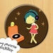 MUSIC is HAPPINESS mouse pad Helena Garcia GIRL record player LP song SINGING dancing MOUSEPAD