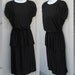 Vintage 70s Black Peplum Dress BoHo DiSCo DreSs size Med by J.C. Penneys