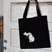 I heart Michigan screenprinted tote bag.