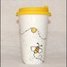 Bee Happy Coffee To Go Hand Painted Ceramic Travel Mug