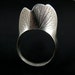 Hydrangea Petal Ring, Silver Peresrved Nature Jewelry, Size 8