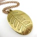 Ready to ship, Brass Necklace, Pressed Fern Leaf, Handmade Preserved Nature Jewelry