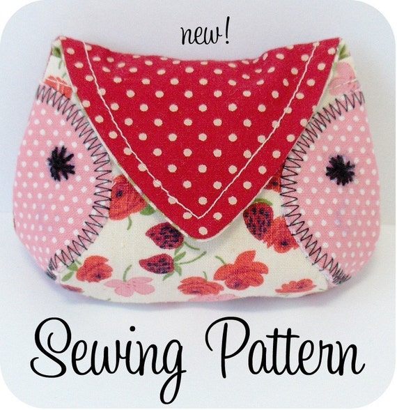 Owl Coin Purse PDF Sewing Pattern Email Delivery