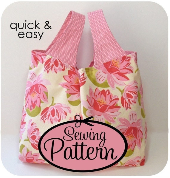 Grocery Bag PDF Sewing Pattern Email Delivery