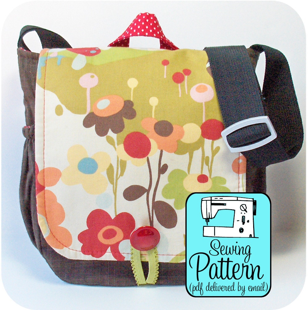 Messenger Bag Sewing Pattern PDF Pattern Email Delivery
