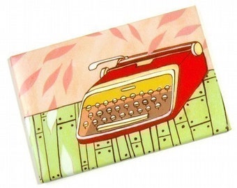 Sale : Red Typewriter magnet Office Decor - Retro typewriter wedding writer gift