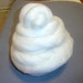 Merino Wool White Undyed Comb Top Roving - 1 oz