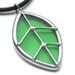 Single leaf - stained glass pendant (626)