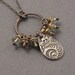 SALE - Swell, Moss Aquamarine, Oxidized Copper, Brass, Fine Silver Pendant, Oxidized Sterling Silver Necklace, Mixed Metal, erinelizabeth