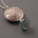 Global, Moss Aquamarine, Fine Silver, Sterling Silver Necklace, erinelizabeth