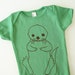 Baby otter onesie - green (6-12 mo)