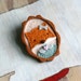 Mary...Mahogany and felt brooch