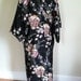 Vintage SILK KIMONO ROBE / Black and Red / Made in Japan