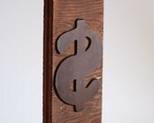 Vintage Wood Letterpress Type for Printing - HUGE 10 inch Dollar Sign