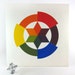 Vintage Color Theory Star Spectrum Class Assignment Painting - Rainbow