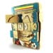1940s Changeable Charlie Jumble Toy Wood Block Cartoon Faces Puzzle