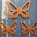 Set of 3 Butterflies Retro Wood Wall Hangings Hippie Bohemian