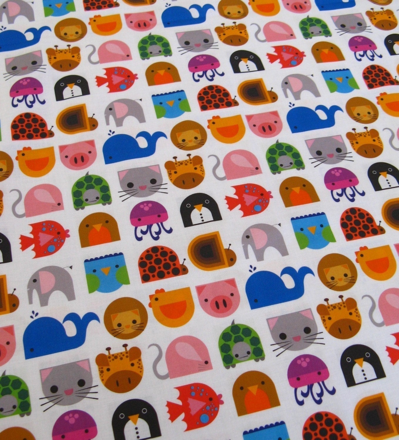 Animal crackers HALF YARD original fabric design limited