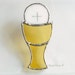 First Holy Communion Gift--Chalice w/ Host Stained Glass SunCatcher, Handmade Religious Gift, White and gold, GoTo