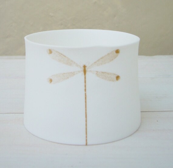 Zen votive candle holder dragonfly