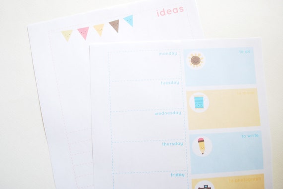 Blog Buddies Printable Blogging Planner Pages Calendar