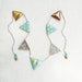 7 Bunting Fridge Magnets - recycled vintage jewelry parts