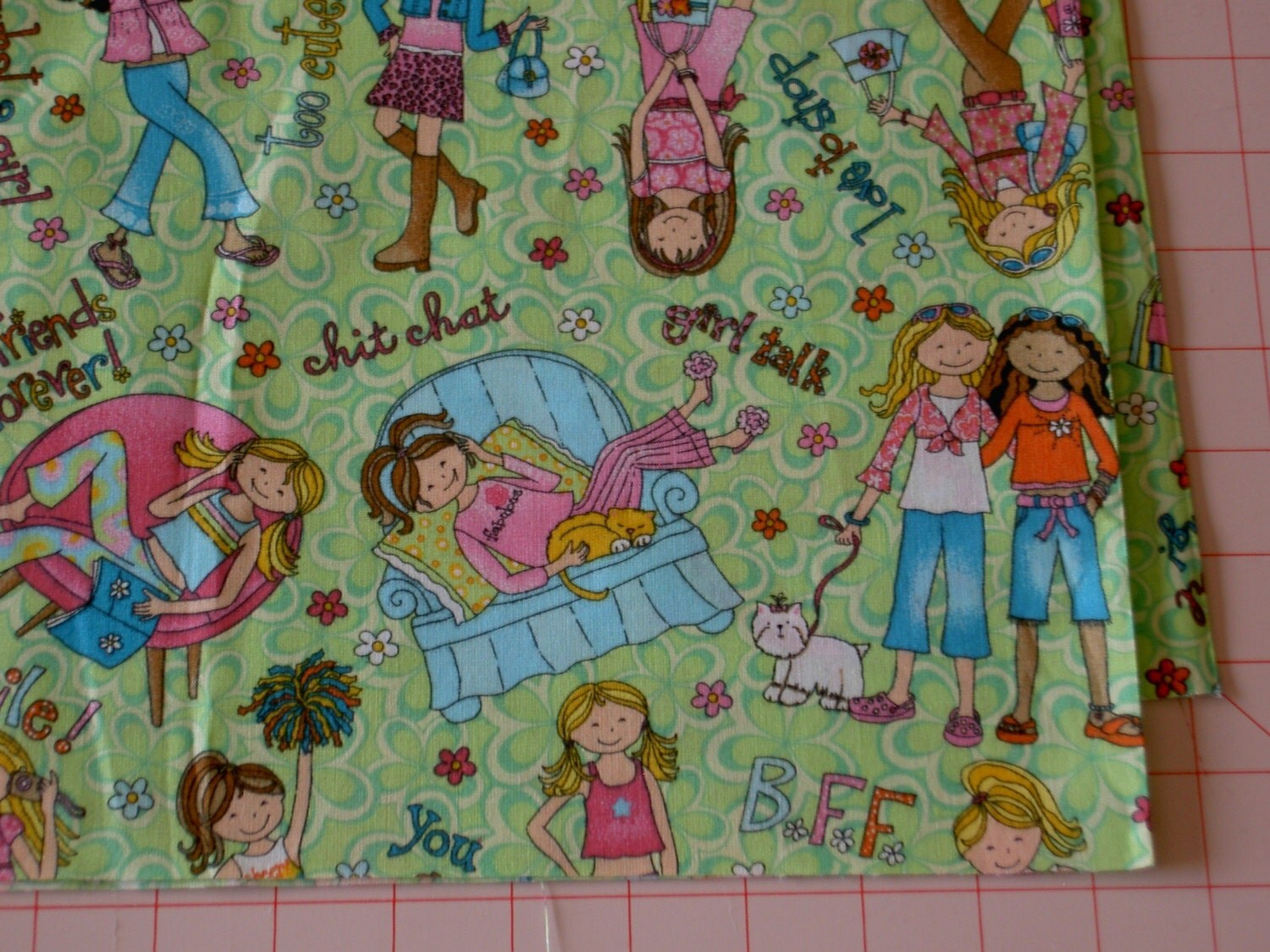 Best Friends Forever 1 yard cotton fabric
