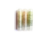 Vegan Lip Balm - 3 Tubes - unisex, made from scratch using edible oils - natural lip balm