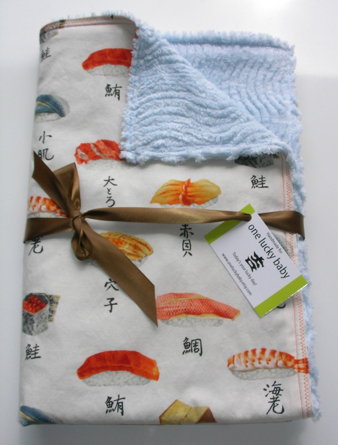 OSAKA SUSHI Chenille Blanket